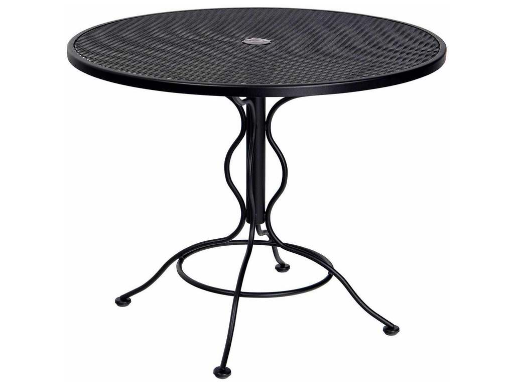 Woodard 190135  Mesh Top 36 inch Round Bistro Umbrella Table