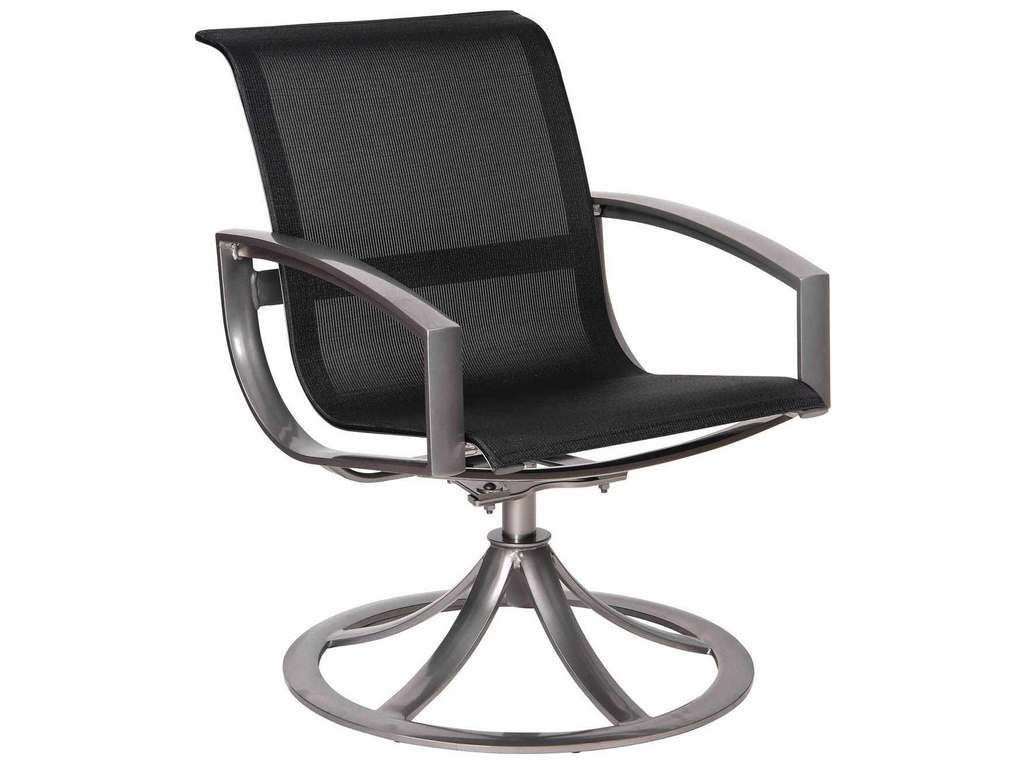 Woodard 320472 Metropolis Sling Swivel Dining Arm Chair