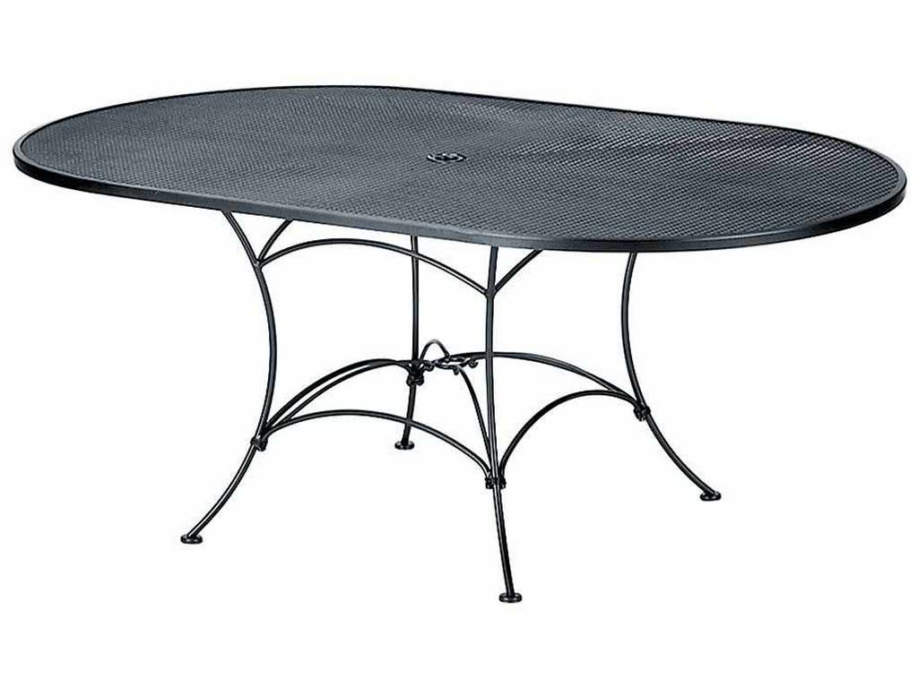 Woodard 190143 Mesh Top Set-Up 42 inch x 72 inch Oval Umbrella Table Woodard 190143 Mesh Top Set-Up 42 inch x 72 inch Oval Umbrella Table