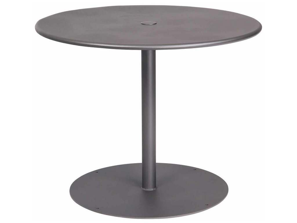 Woodard 13L3RU36  Solid Iron 36 inch Round Umbrella Table with Pedestal Base