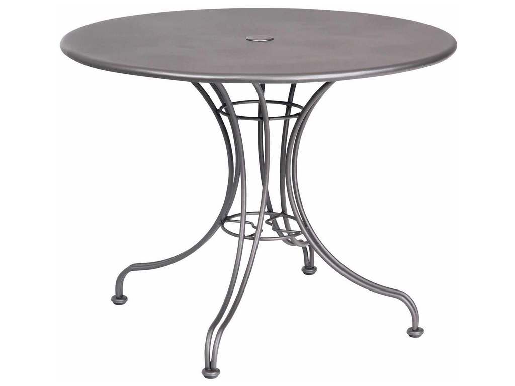 Woodard 13L4RU36  Solid Iron 36 inch Round Umbrella Table with Universal Base