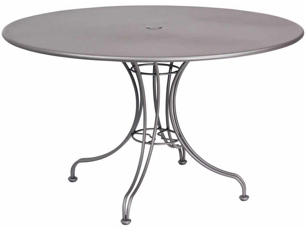 Woodard 13L4RU48  Solid Iron 48 inch Round Umbrella Table with Universal Base