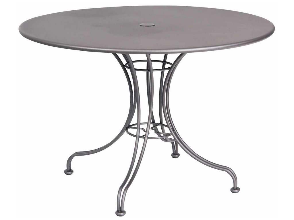 Woodard 13L4RU42  Solid Iron 42 inch Round Umbrella Table with Universal Base