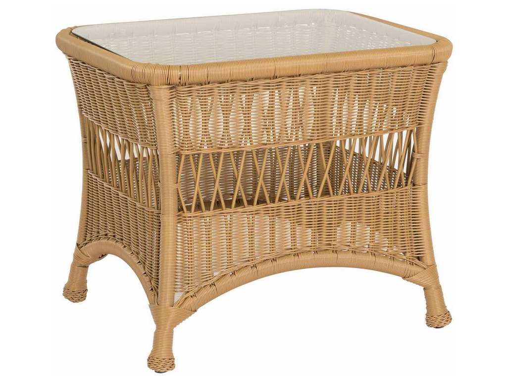 Woodard S596201 Sommerwind End Table with Glass Top