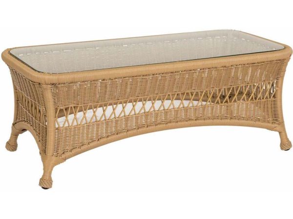 Woodard S596211 Sommerwind Coffee Table with Glass Top