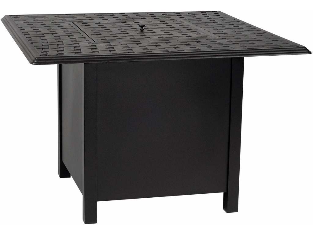 Woodard 1CM1SQSB Square Dining Height Fire Table Base with Square Burner