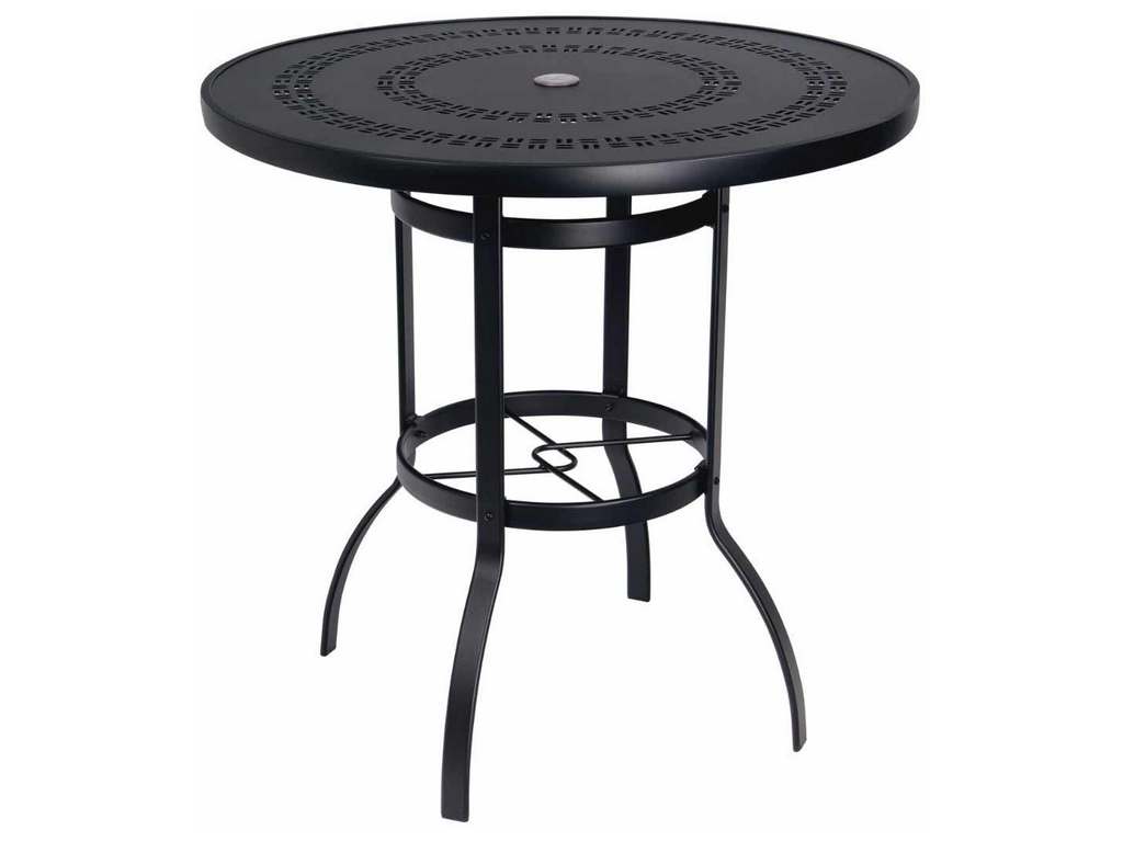 Woodard 820542A  Deluxe 42 inch Round Bar Height Umbrella Table with Trellis Top