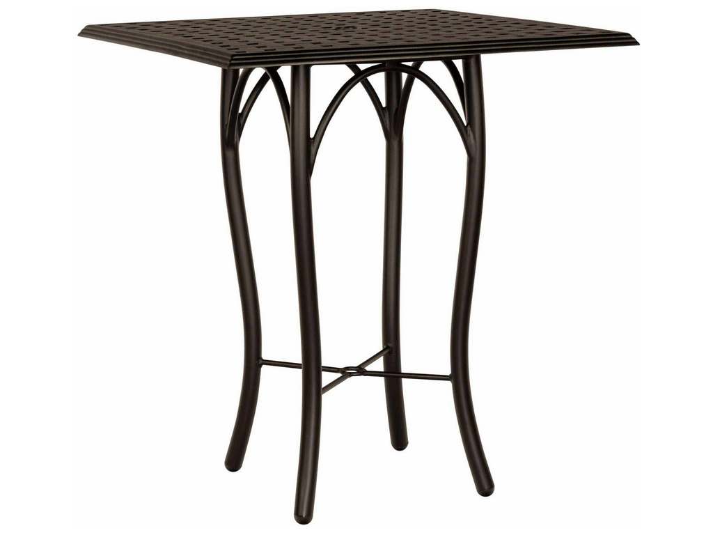 Woodard 5D6600  04937 Thatch Complete Tables Square Bar Height Table