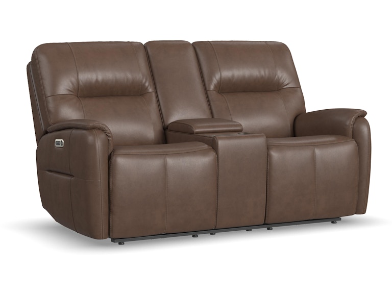 Flexsteel Furniture 1745-64PH Wilson Power Reclining Loveseat with Console and Power Headrests Flexsteel Furniture 1745-64PH Wilson Power Reclining Loveseat with Console and Power Headrests