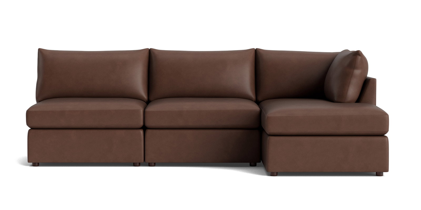 Bassett Furniture 2676-CSECTLR Beckham Leather Modular Chaise Sectional Sofa
