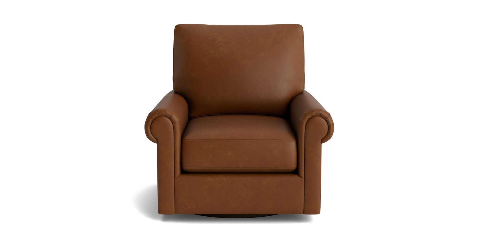 Bassett Furniture C300-05SFL True Custom Leather Panel Arm Swivel Chair