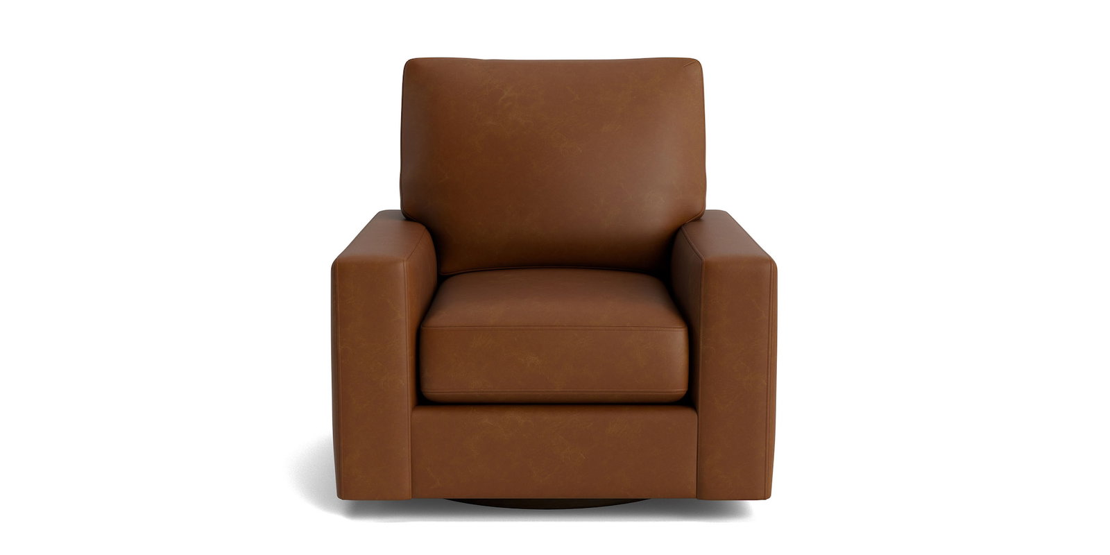 Bassett Furniture C600-05SFL True Custom Leather Large Track Arm Swivel Chair