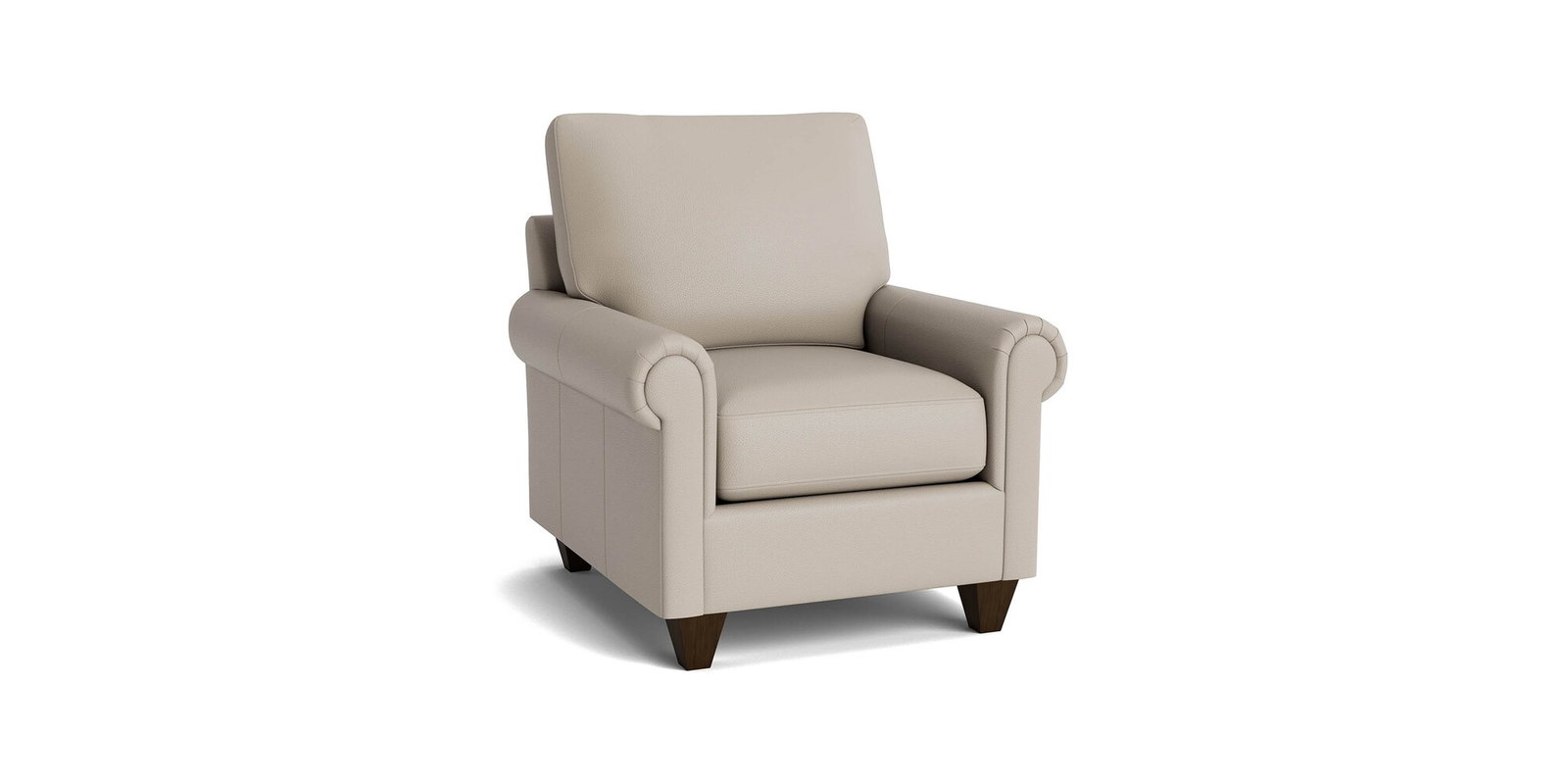 Bassett Furniture C300-12SFL True Custom Leather Panel Arm Accent Chair