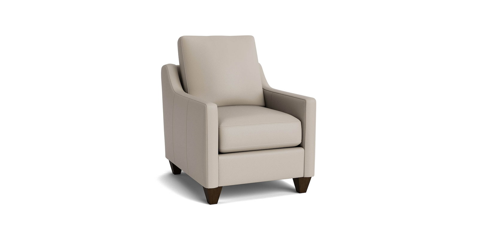 Bassett Furniture C900-12SFL True Custom Leather Slope Arm Accent Chair