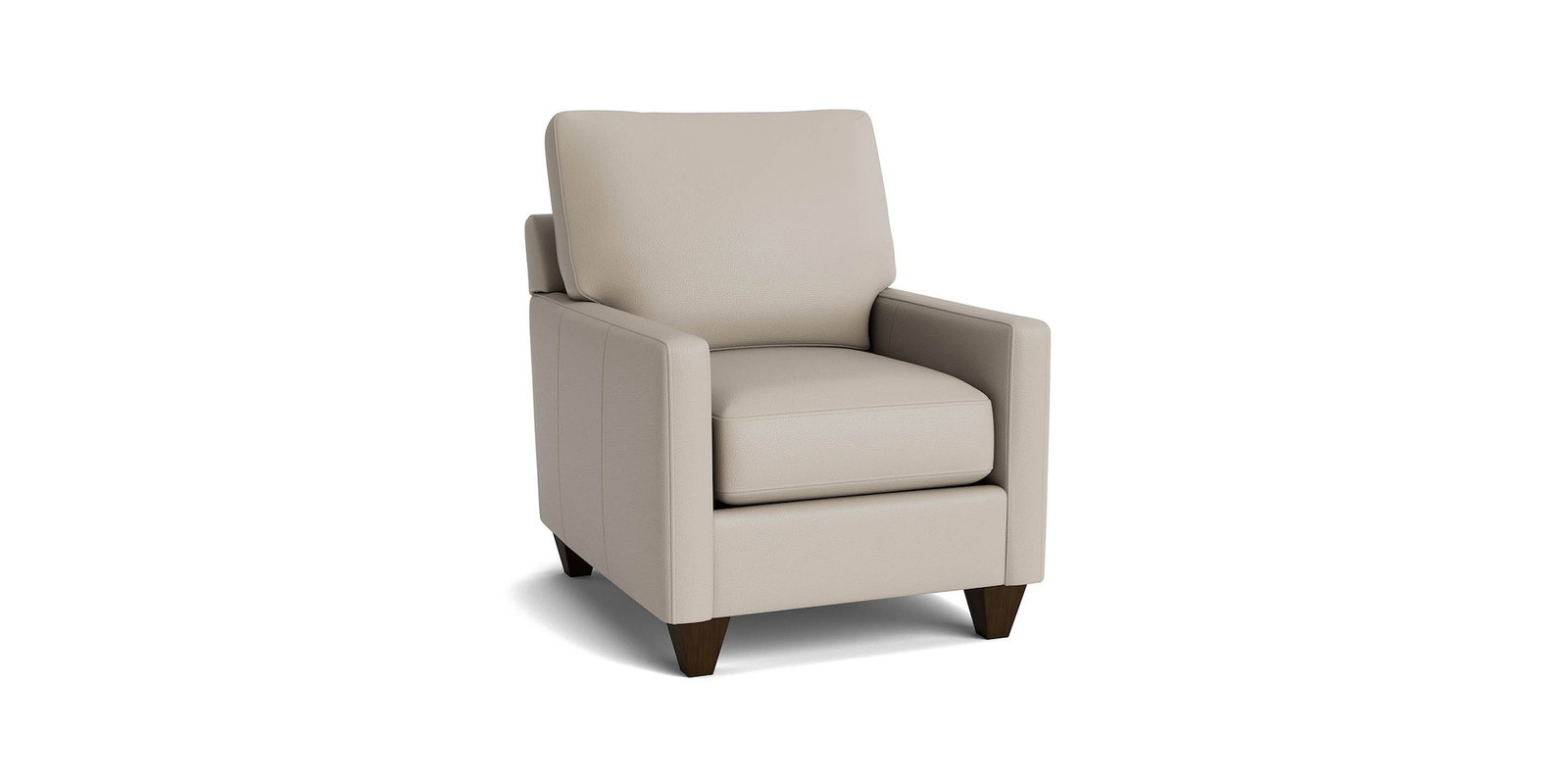 Bassett Furniture C500-12SFL True Custom Leather Track Arm Accent Chair