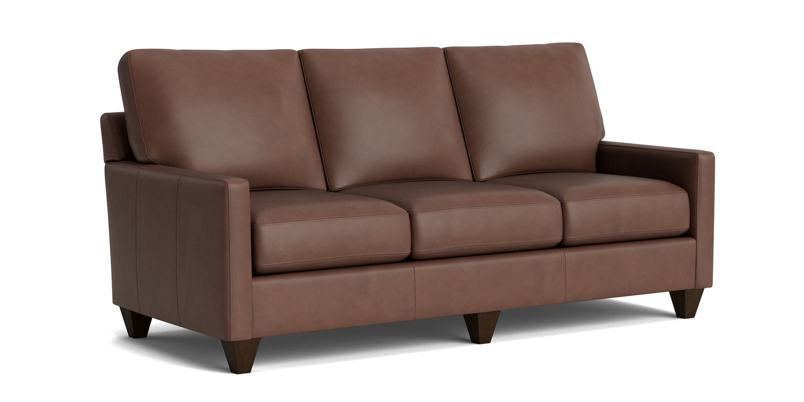 Bassett Furniture C500-72SFL True Custom Leather Track Arm Sofa