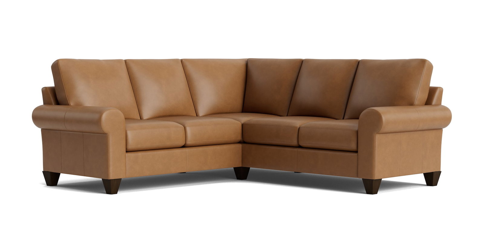 Bassett Furniture C200-L4161SFL True Custom Leather Large Sock Arm L-Shaped Sectional