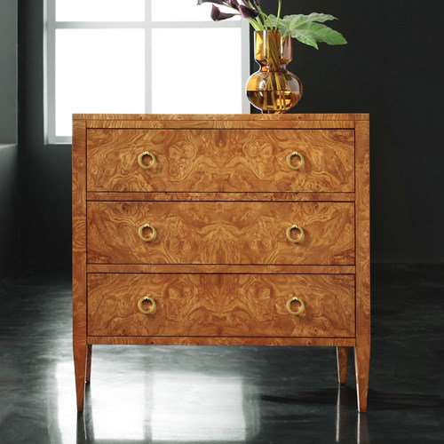 Modern History MH495F02 Three Drawer Chest on Legs-Olive Ashe Burl