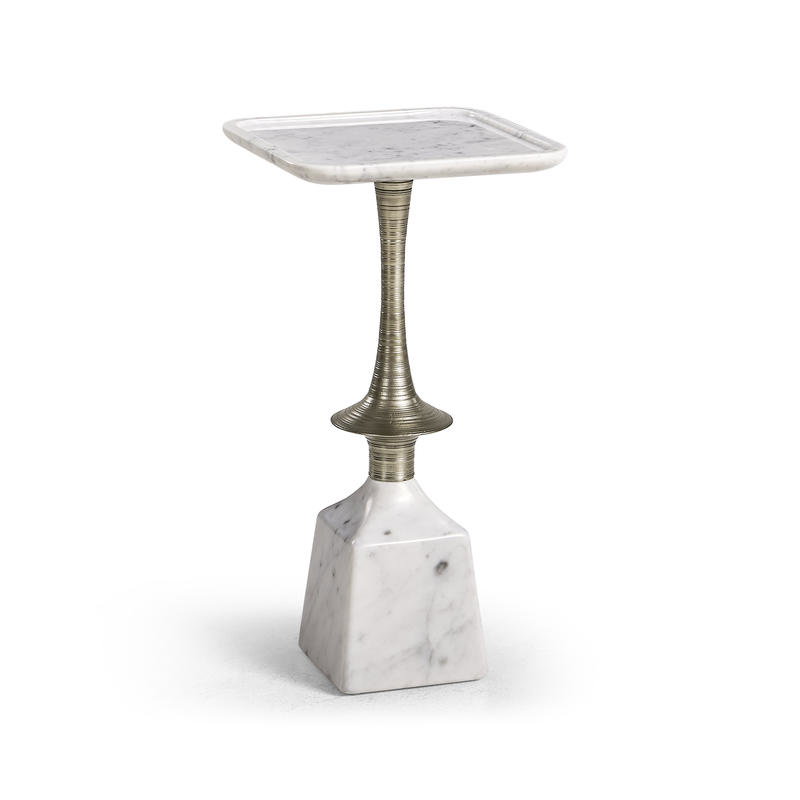 Jonathan Charles 009-3-DQ1-WMA Stone Harbor Martini Table – White