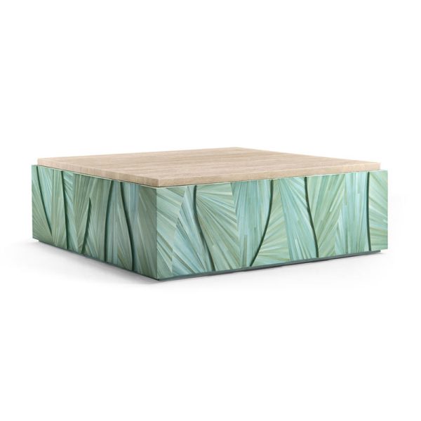 Jonathan Charles 001-3-BL0-BLS Seaglass Coffee Table