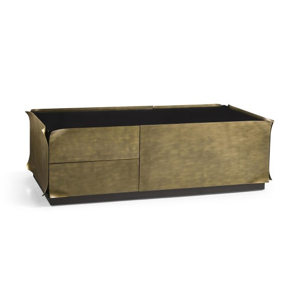 Jonathan Charles 007-3-AL0-SBR Hammersmith Cocktail Table