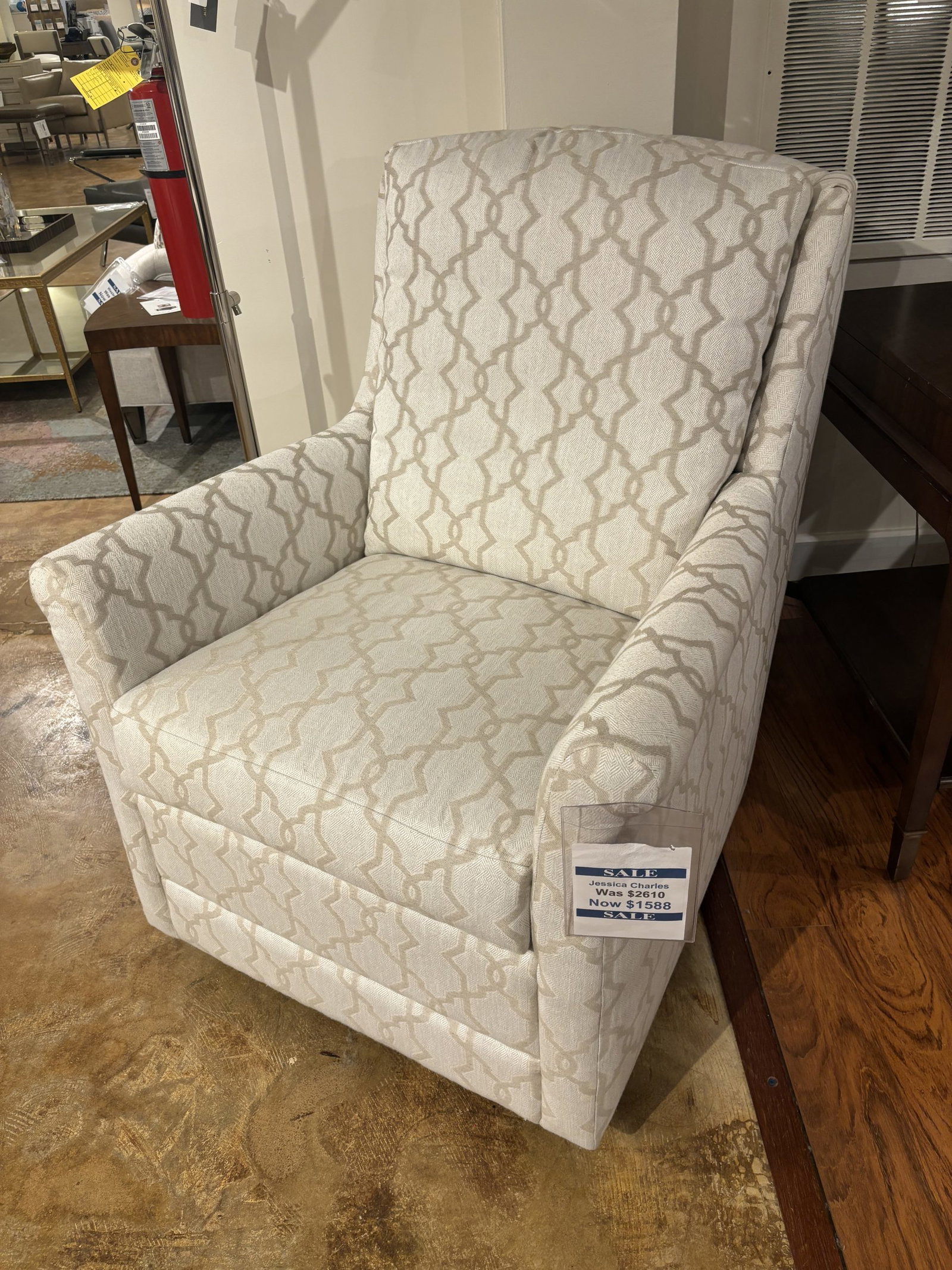 Jessica Charles 798-M-SR Casey Swivel Rocker Chair