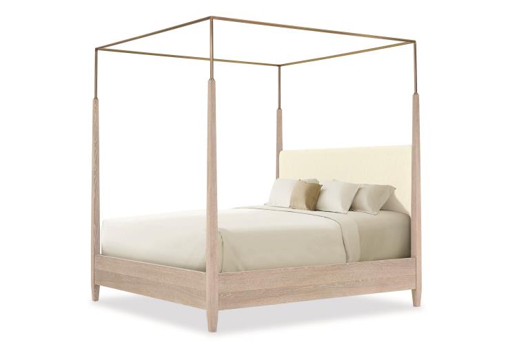 Century Furniture CA2-146 Cadence Metal Canopy Poster Bed – King 6/6 – Sand Cerused