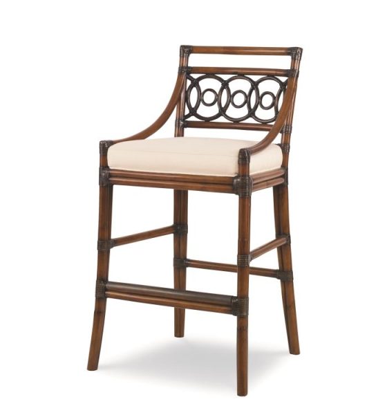 Century Furniture CT2007B-FL Circles Bar Stool-Flax