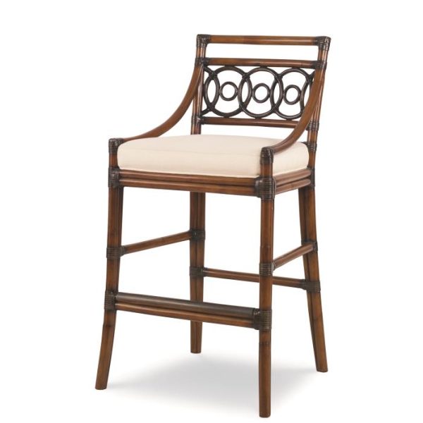 Century Furniture CT2007B-FL Circles Bar Stool-Flax
