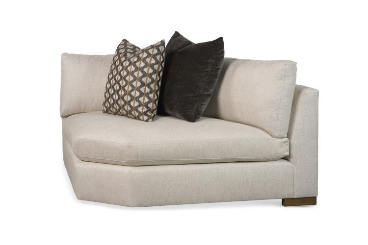 Century Furniture LR-7100-22 Great Room Leather Clipped Corner Chair