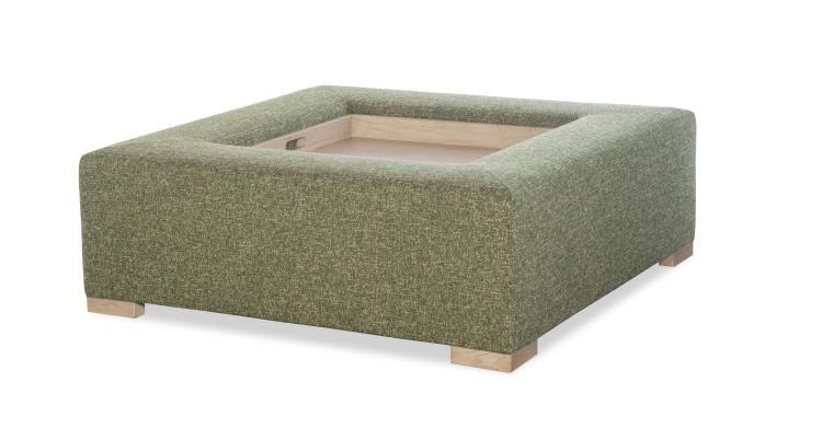 Century Furniture LTD7110-4848TR Rockford 48″ Square Ottoman With Tray