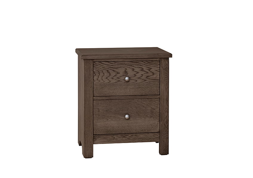 Vaughan Bassett 11-226 Fundamentals 2 Drawer Nightstand Grey Vaughan Bassett 11-226 Fundamentals 2 Drawer Nightstand Grey