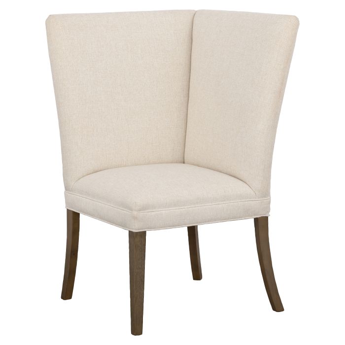 Fairfield Furniture 1270-29-M Straight Back Corner Chair Banquette, with Legs in Mica Finish