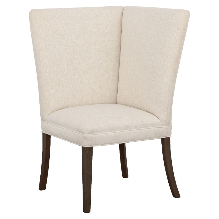 Fairfield Furniture 1270-29-T Straight Back Corner Chair Banquette, with Legs in Tobacco Finish
