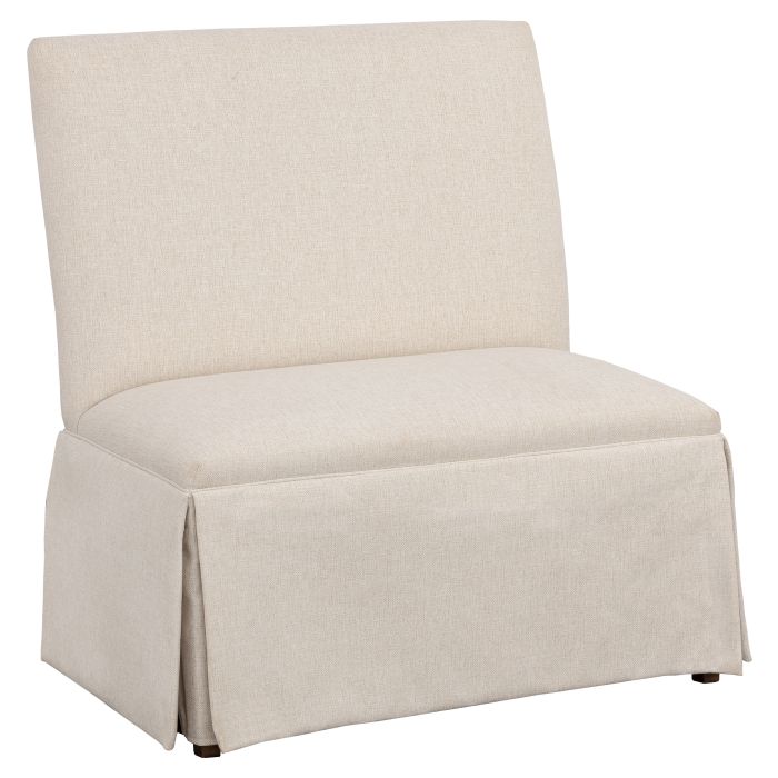 Fairfield Furniture 1271-36-T Straight Back Skirted Armless Banquette 36″, with Legs in Tobacco Finish