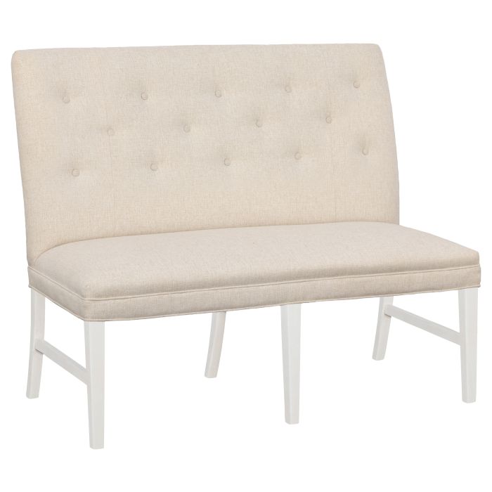 Fairfield Furniture 1272-48-L Straight Back Armless Banquette 48″, with Legs in Linen Finish with buttons