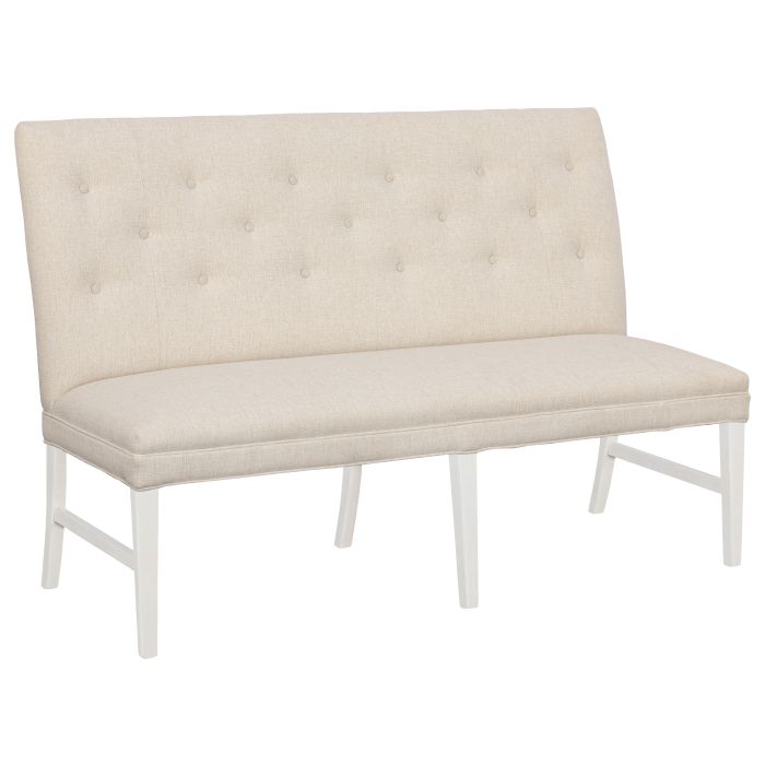 Fairfield Furniture 1272-60-L Straight Back Armless Banquette 60″, with Legs in Linen Finish with buttons