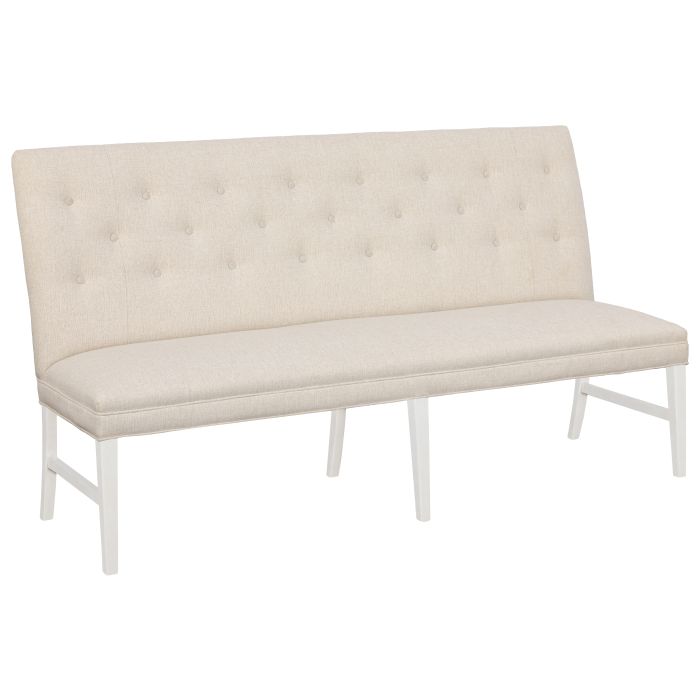 Fairfield Furniture 1272-72-L Straight Back Armless Banquette 72", with Legs in Linen Finish with buttons Fairfield Furniture 1272-72-L Straight Back Armless Banquette 72", with Legs in Linen Finish with buttons