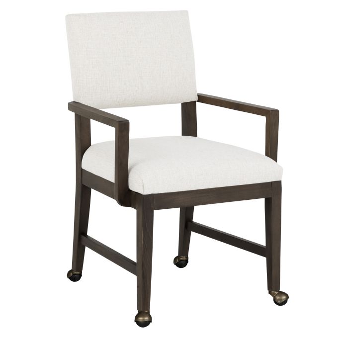 Fairfield Furniture 1304-A4-T Conroy Arm Chair with Four casters, Tobacco Finish