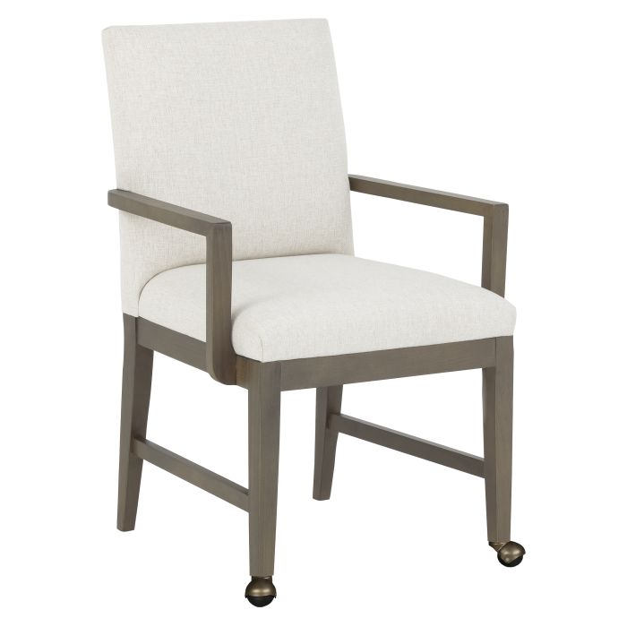 Fairfield Furniture 1305-A2-M Bennett Arm Chair, with Two front casters, Mica Finish