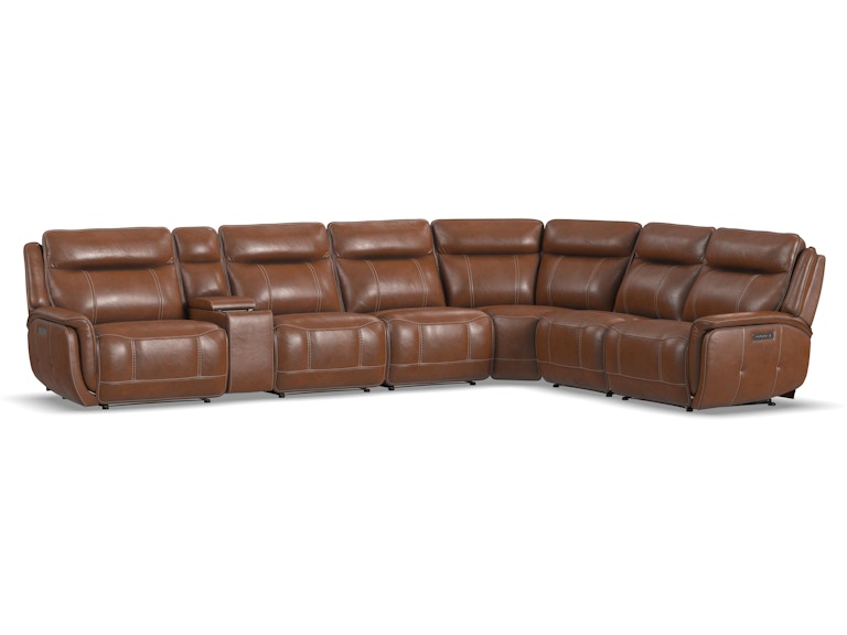 Flexsteel Furniture 1341-SECTPH Swift Power Reclining Sectional with Power Headrests and Lumbar