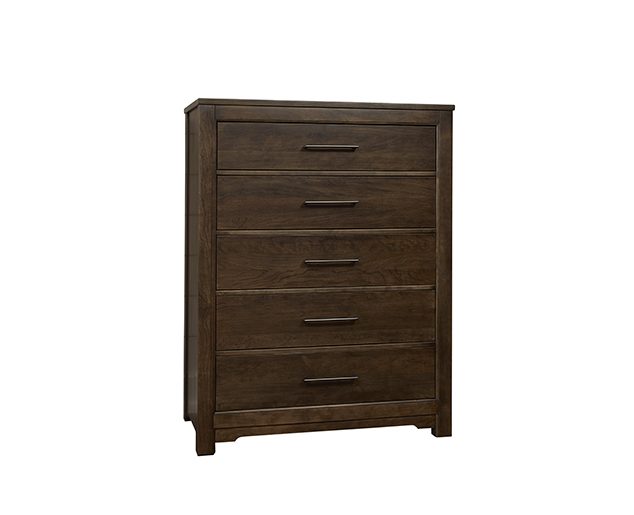Artisan and Post 150-115 Crafted Cherry 5 Drawer Chest Dark Cherry Finish