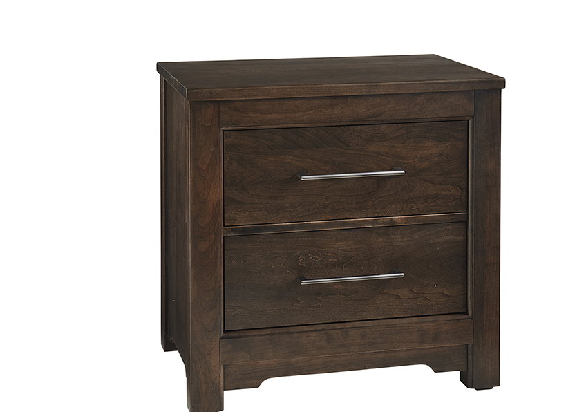 Artisan and Post 150-227 Crafted Cherry 2 Drawer Nightstand Dark Cherry Finish