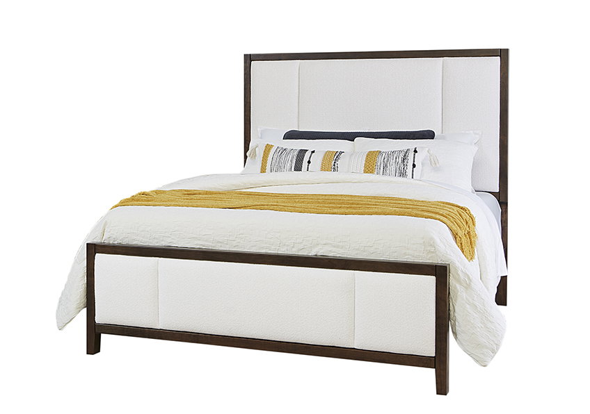 Artisan and Post 150-661-166-944-MS2 Crafted Cherry Erin’s California King Upholstered Bed Dark Cherry Finish