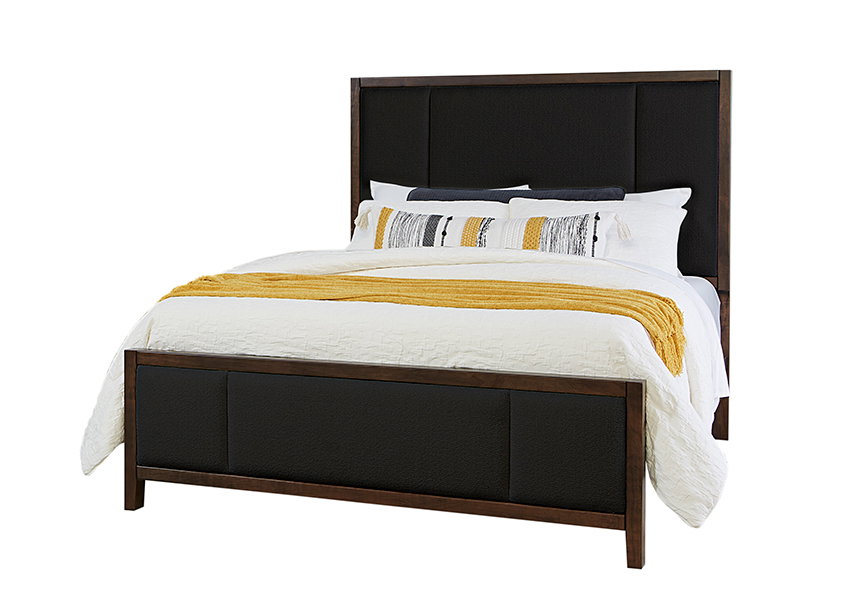 Artisan and Post 150-552-255-922 Crafted Cherry Erin’s Queen Upholstered Bed Dark Cherry Finish