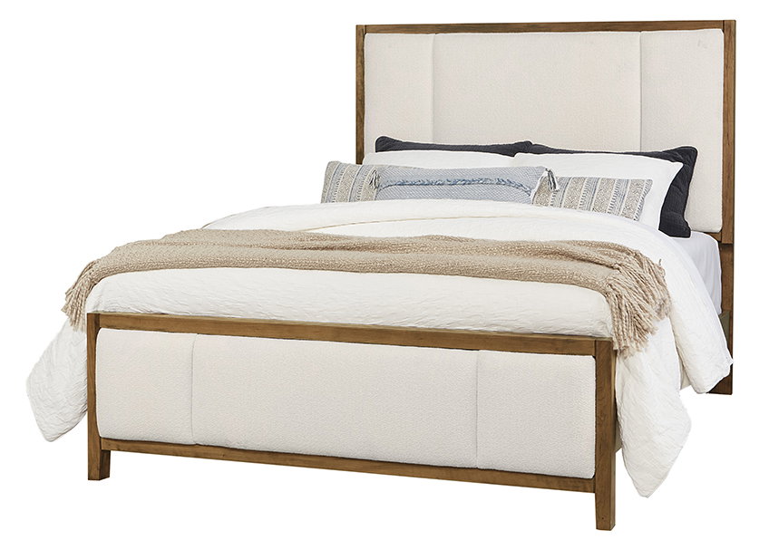 Artisan and Post 151-661-166-933-MS2 Crafted Cherry Erin's King Upholstered Bed Medium Cherry Finish