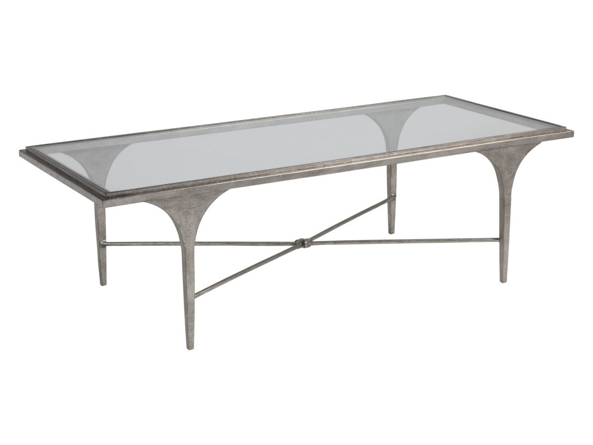 Artistica Home 2360-945 Porto Silver Rectangular Cocktail Table