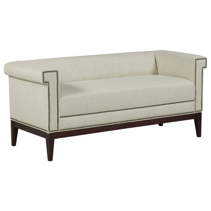 Fairfield Furniture 33TF-10 Greek Key Arm with Tight Seat Bench