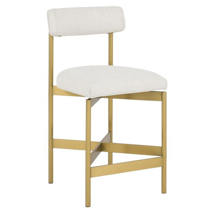 Fairfield Furniture 6102-C7-6 Coley Counter Stool, Brushed Brass Finish