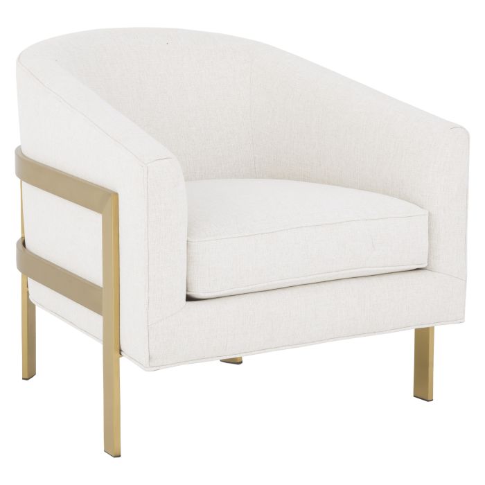Fairfield Furniture 7004-01-6 Zsa Zsa Lounge Chair, Brushed Brass Finish